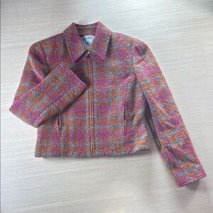 Carlisle Pink and Orange Teddy Jacket‎ Women’s Size 6